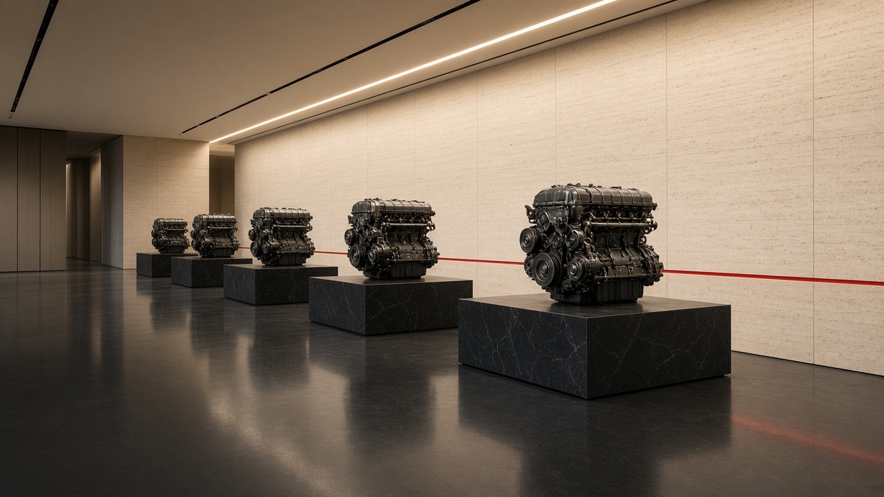 Performance engine in warm studio light